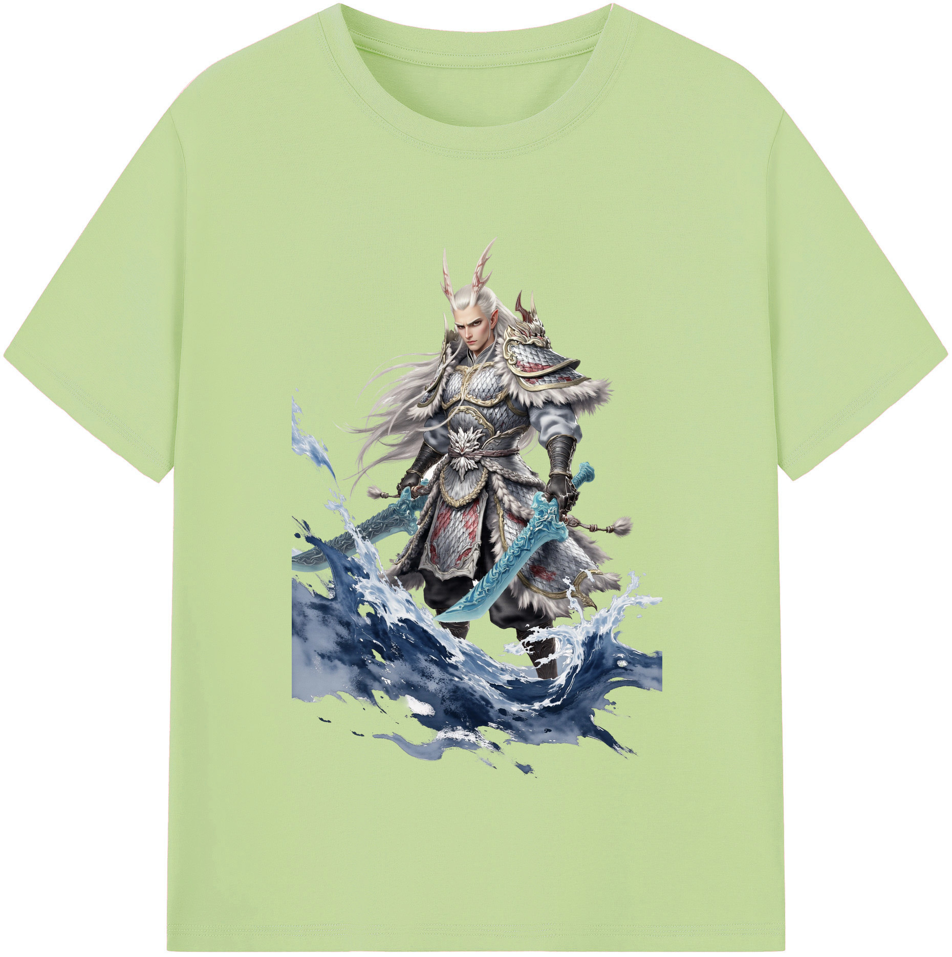 （画像用） Ne Zha 2 ナタ 魔童の大暴れ 綿100％半袖Tシャツ（フロントプリント）